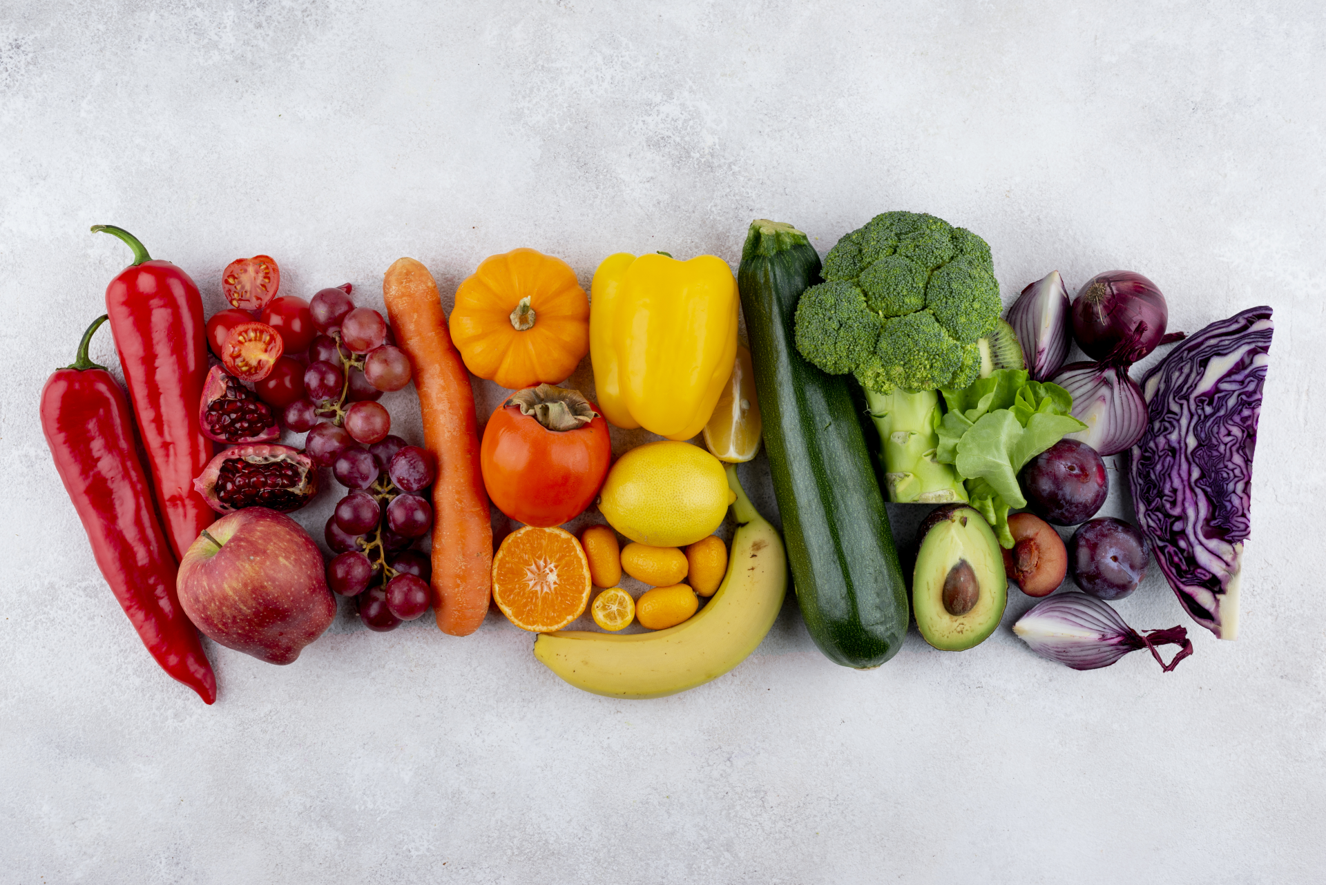 voir ci dessus de delicieux fruits et legumes